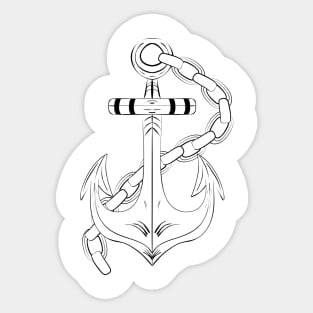 Vintage Anchor Sticker